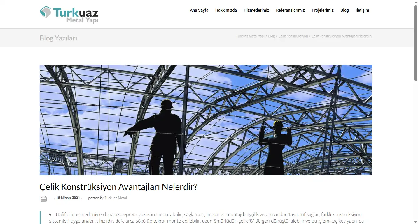 Çelik Konstrüksiyon Avantajları Nelerdir?