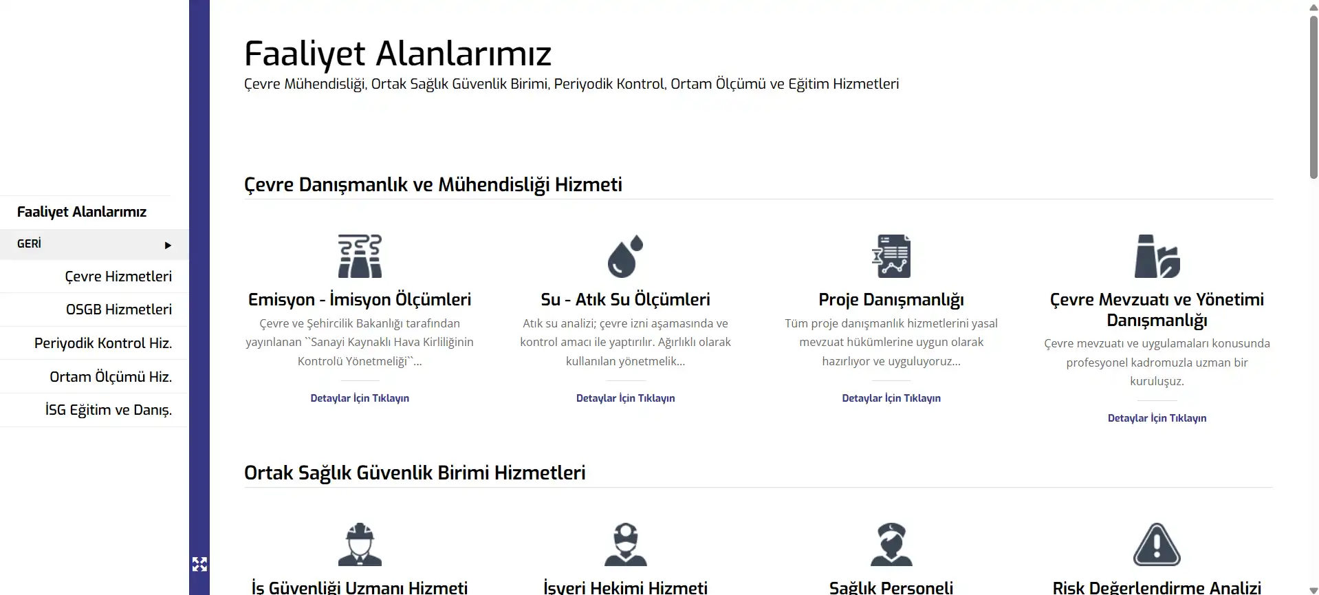 Faaliyet Alanlarımız
