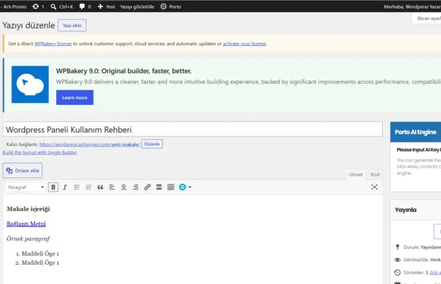 WordPress Paneli Nasıl Kullanılır? Başlangıç Seviyesi Yönetim Rehberi