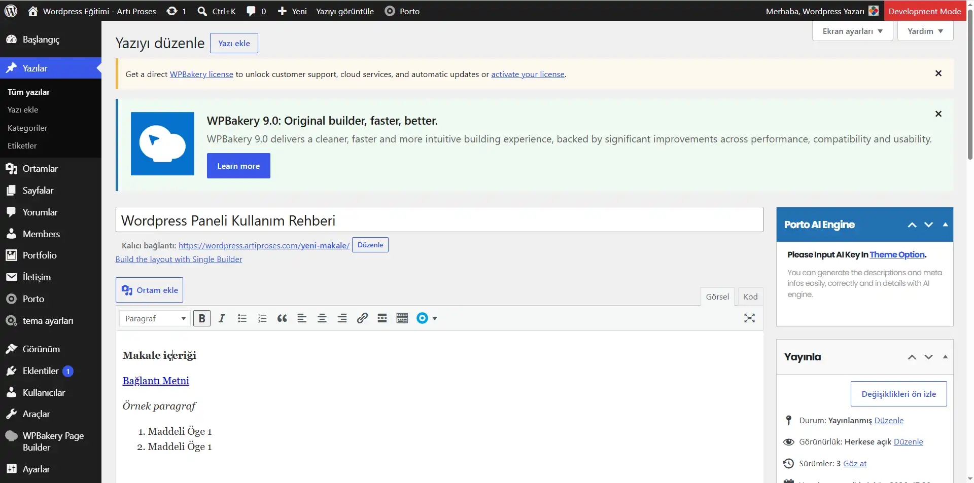 WordPress Paneli Nasıl Kullanılır? Başlangıç Seviyesi Yönetim Rehberi
